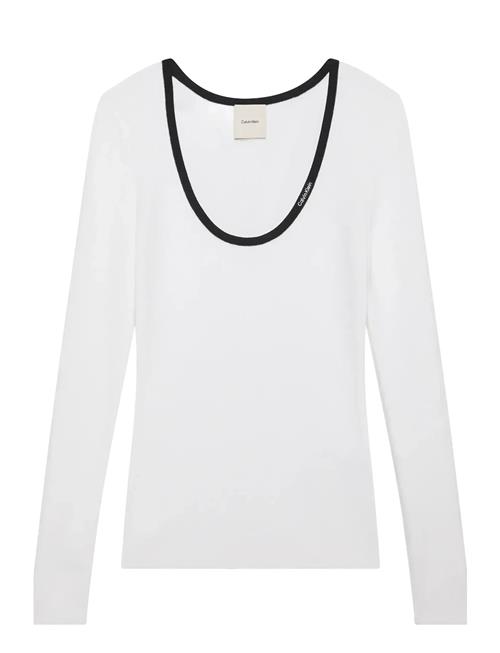 Calvin Klein Jeans | Ls Color Blocked Cotton Sweater | L