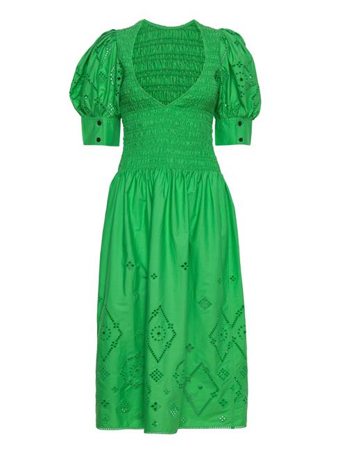 GANNI | Broderie Anglaise Maxi Smock Dress | 34