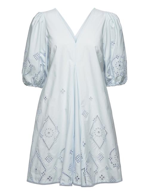GANNI | Broderie Anglaise Puff Sleeve Mini Dress | 34