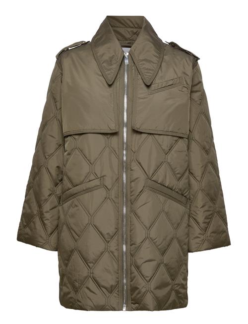 GANNI | Ripstop Quilt Midi Jacket | 34