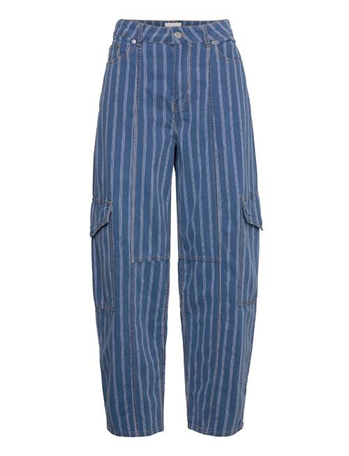 GANNI | Light Stripe Denim Cargo Pants | 29