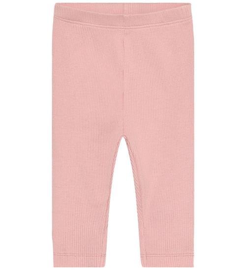 Minymo Leggings - Rib - Modal/Bomuld - Silver Pink