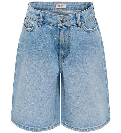 Kids Only Shorts - Wide - KogSonny - Medium Blue Denim/Rhinesto