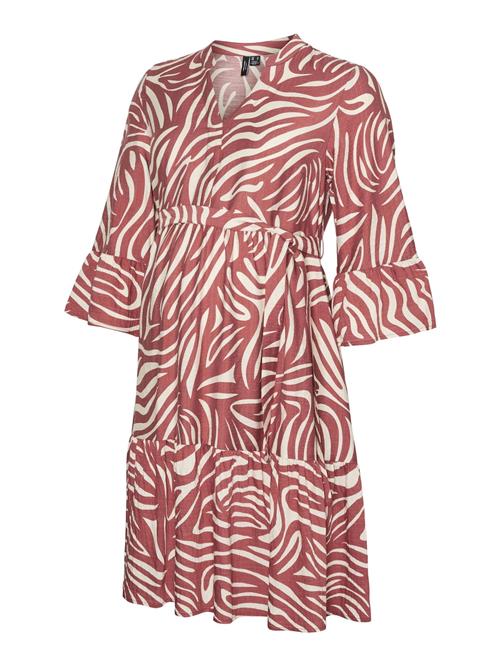 Vero Moda Maternity Kjole 'MVERA'  rød / hvid