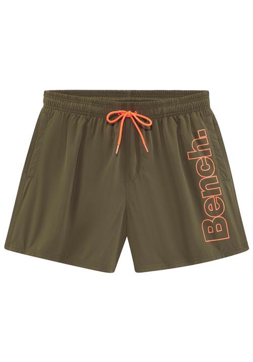BENCH Badeshorts  oliven / mørkeorange