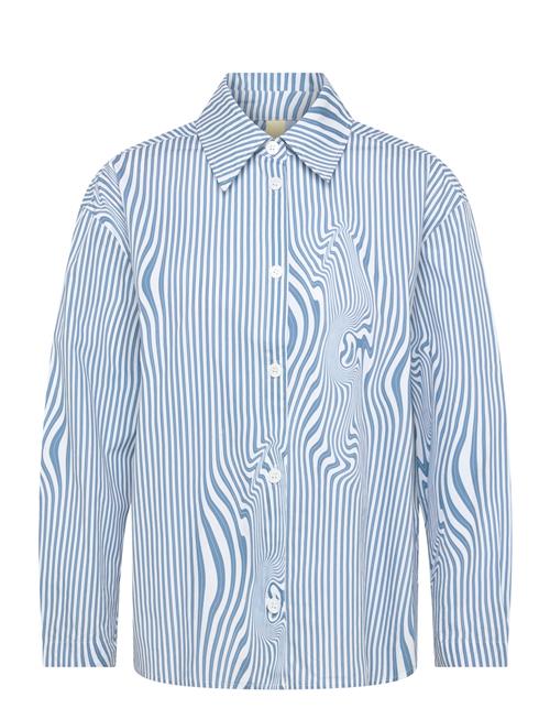 Brixtol Textiles | Stella Dark Navy White Stripe | M