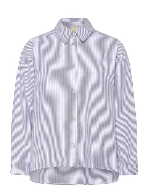 Brixtol Textiles | Stella Dark Navy White Stripe | L
