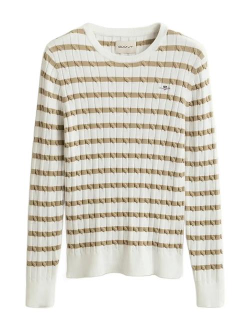 Gant | Stretch Cotton Cable Stripe C-Neck | L