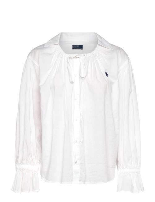 Polo Ralph Lauren | Tie-Neck Cotton Poplin Top | XS