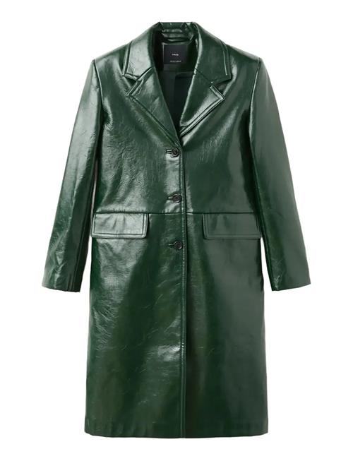 Mango | Long Faux-Leather Coat | XS