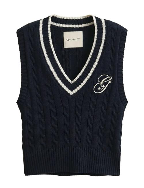 GANT | Contrast Cotton Cable V-Neck Vest | S
