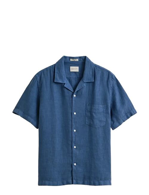 GANT | Reg Gmnt Dyed Linen Ss Camp Shirt | XXL
