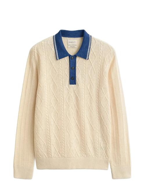 GANT | Linen Cotton Silk Blend Cable Polo | L