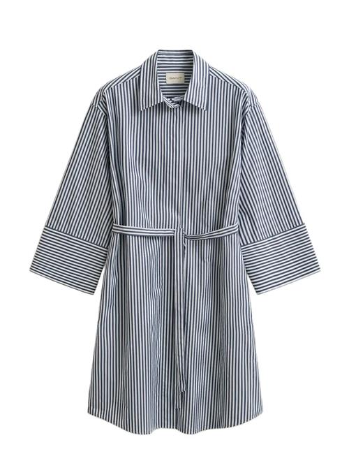 GANT | Stripe Poplin Belted Shirt Dress | 42
