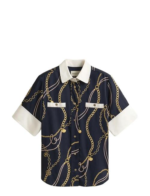 GANT | Reg Printed Contrast Ss Blouse | 38