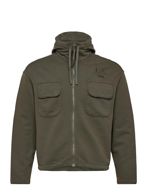 C.P. Company | Brushed And Emerized Diagonal Fleece Hooded Utility Sweatshirt | XS