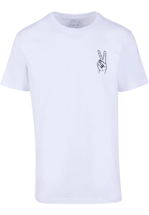 Mister Tee Bluser & t-shirts 'Peace Sign'  sort / hvid