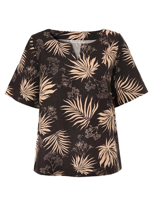 TATUUM Bluse 'Matyldana'  beige / brun / sort