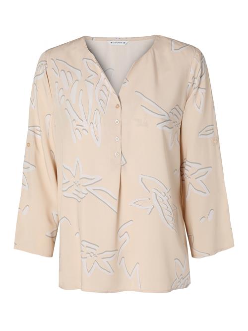 TATUUM Bluse 'Isola 1'  lysebeige / grå / offwhite