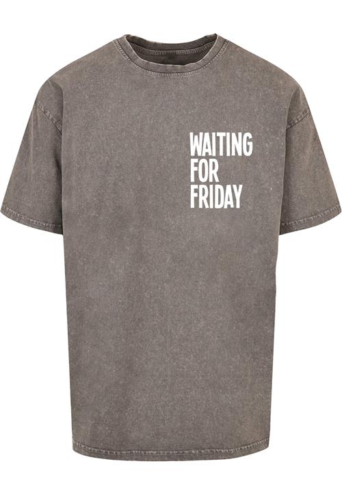 Mister Tee Bluser & t-shirts 'Waiting For Friday'  grey denim / hvid
