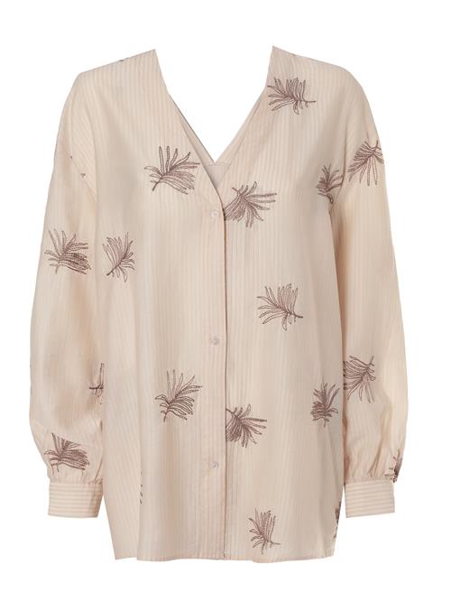 TATUUM Bluse 'Rue'  beige / lysebeige / mørkebrun