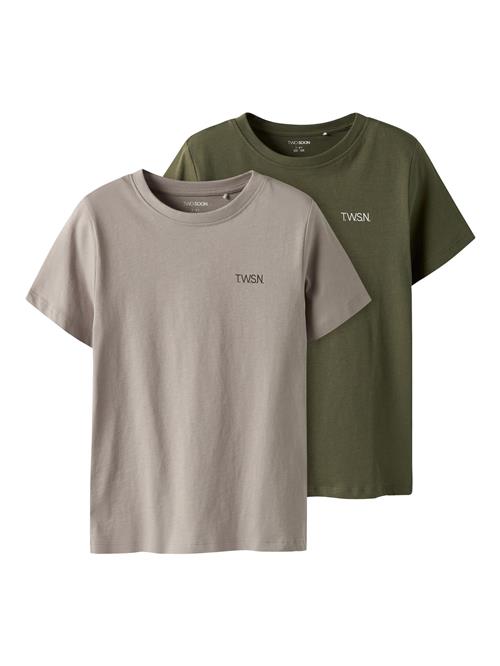 TWO SOON Shirts  grå / oliven / hvid
