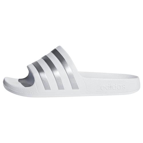 ADIDAS SPORTSWEAR Strand-/badesko 'Adilette Aqua'  sølv / hvid