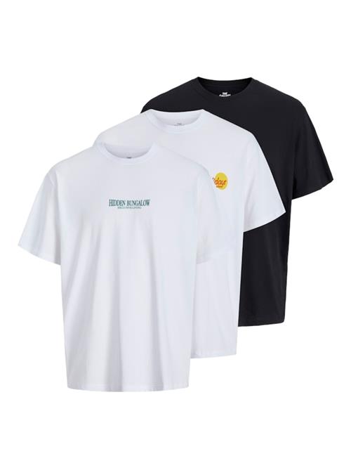 JACK & JONES Bluser & t-shirts 'JORWOWIE'  sort / hvid