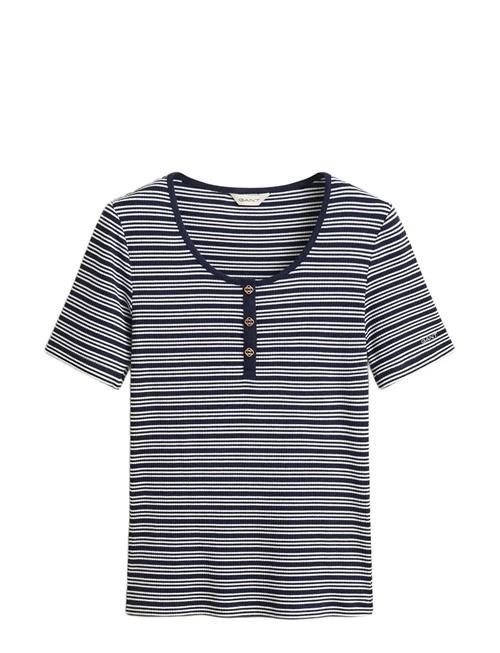 GANT | Slim Ribbed Ss Henley Top | XXL