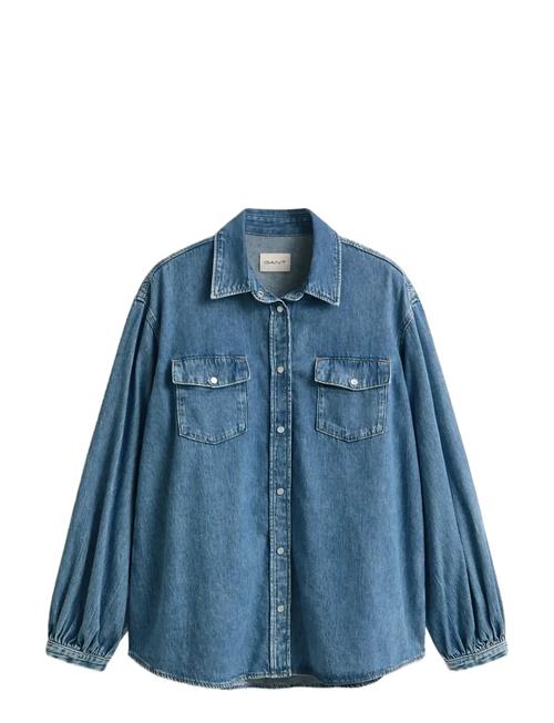 GANT | Denim Volume Sleeve Shirt | 42