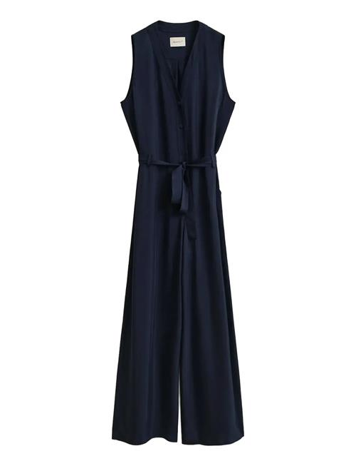 GANT | Fluid Twill Belted Jumpsuit | 38