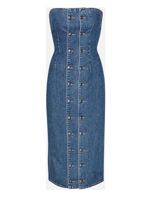 ROTATE | Denim Button Detail Dress | 36