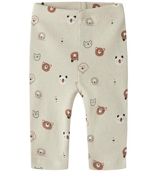 Name It Leggings - Rib - NbnJoppi - Almond Milk