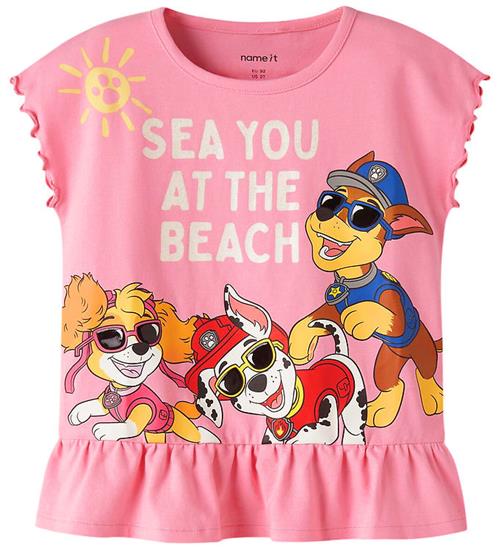 Name It T-shirt - NmfMina - Paw Patrol - Pink Drink m. Glimmer