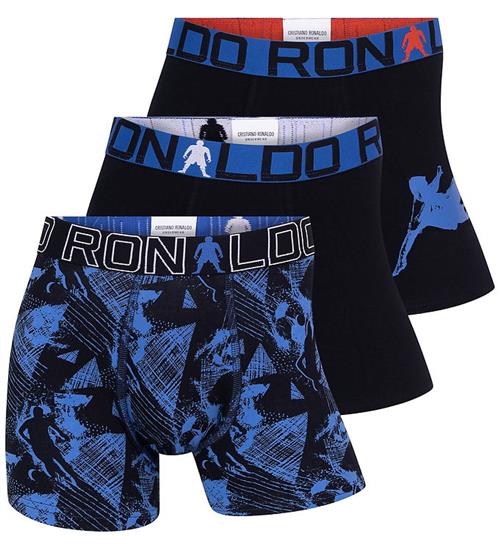 Ronaldo Boxershorts - 3-pak - Sort/Blå m. Print