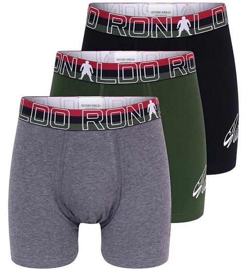 Ronaldo Boxershorts - 3-pak - Sort/Grøn/Gråmeleret
