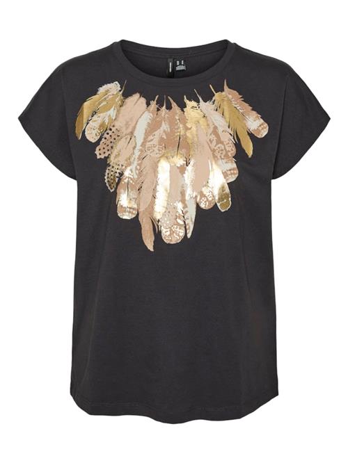 VERO MODA Shirts 'VMJeani'  beige / gylden gul / mørkegrå