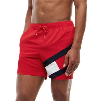 Tommy Hilfiger Badebukser Solid Flag Swim Shorts Rød nylon Small Herre