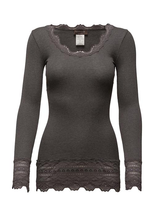 Rosemunde | Rwbenita Silk Ls O-Neck Long Lace Top | S