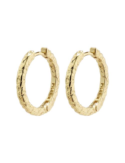 Pilgrim | Elanor Rustic Texture Hoop Earrings Gold-Plated | ONE SIZE