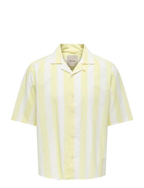 ONLY & SONS | Onstes Rlx Ctn Slub Stripe Ss Shirt | XXL