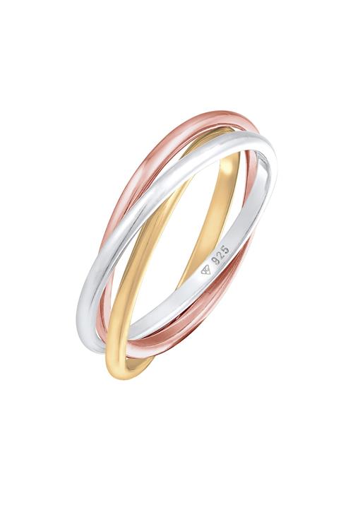 ELLI Ring 'Trio'  guld / rosa guld / sølv