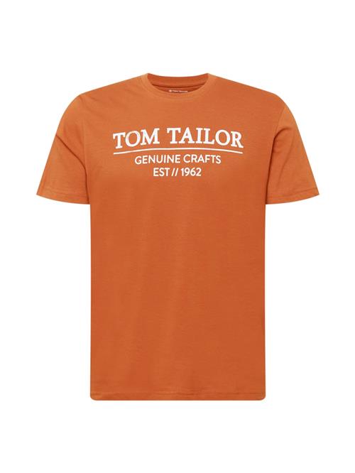 TOM TAILOR Bluser & t-shirts  rustbrun / hvid