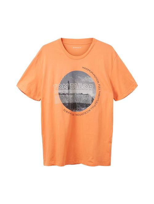 TOM TAILOR Bluser & t-shirts  grå / lyseorange / sort / hvid