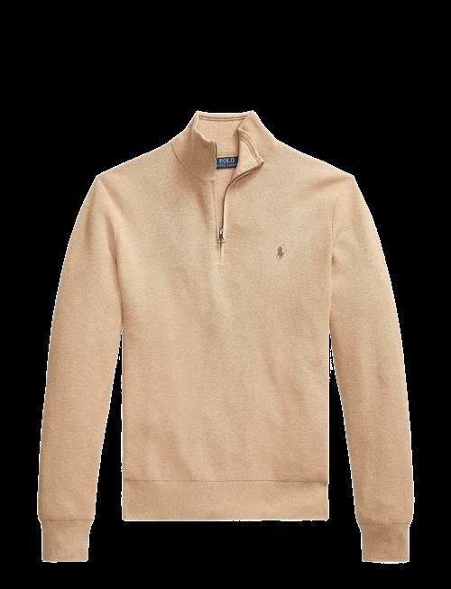 Polo Ralph Lauren | Mesh-Knit Cotton Quarter-Zip Sweater | S
