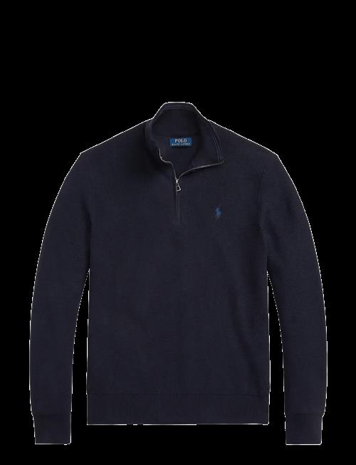 Polo Ralph Lauren | Mesh-Knit Cotton Quarter-Zip Sweater | XL