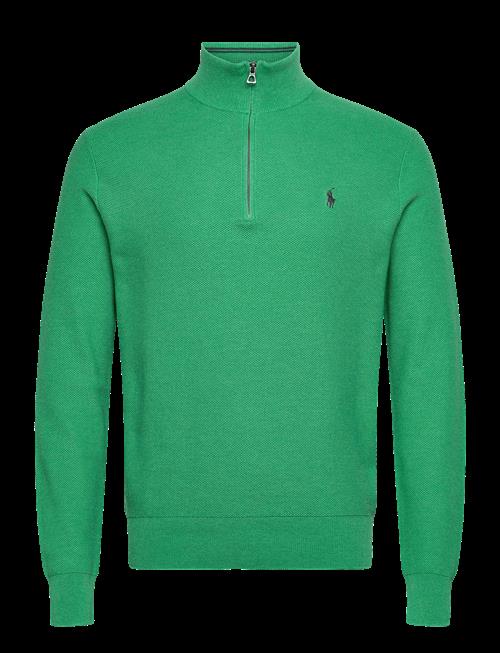 Polo Ralph Lauren | Mesh-Knit Cotton Quarter-Zip Sweater | S