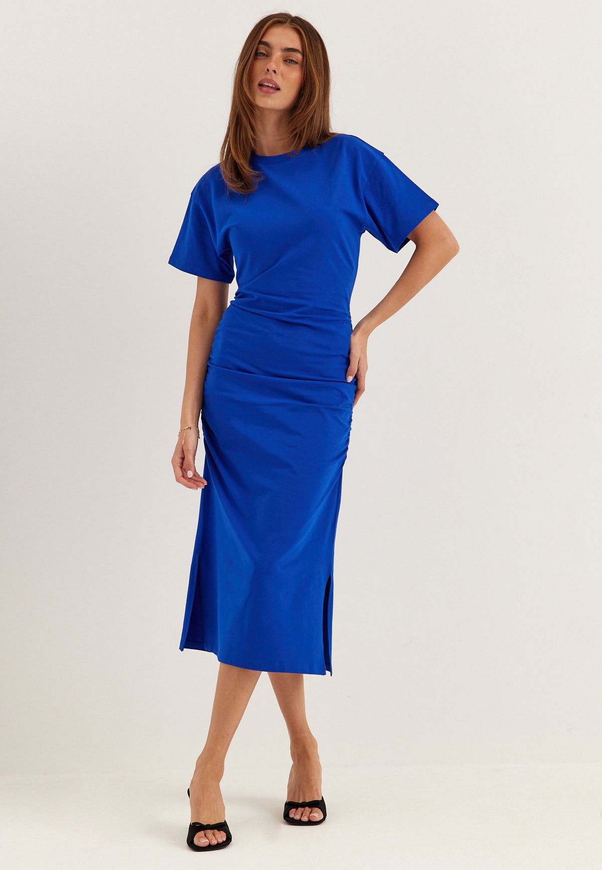 BUBBLEROOM Gathered T-Shirt Dress