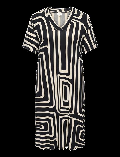 ONLY Carmakoma | Carfyrla S/S V-Neck Blk Aop Dress Jrs | 54