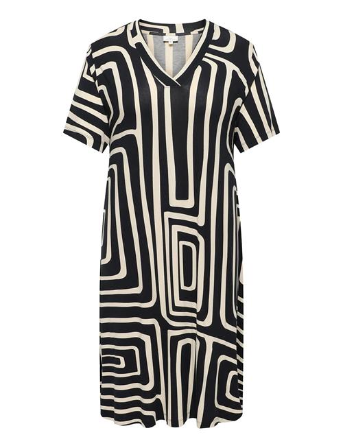 ONLY Carmakoma | Carfyrla S/S V-Neck Blk Aop Dress Noos | 54